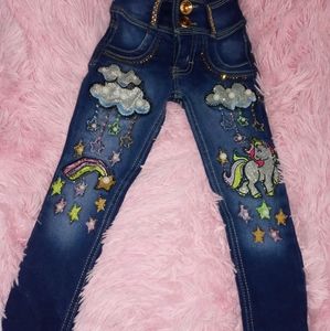 Toddler unicorn jeans